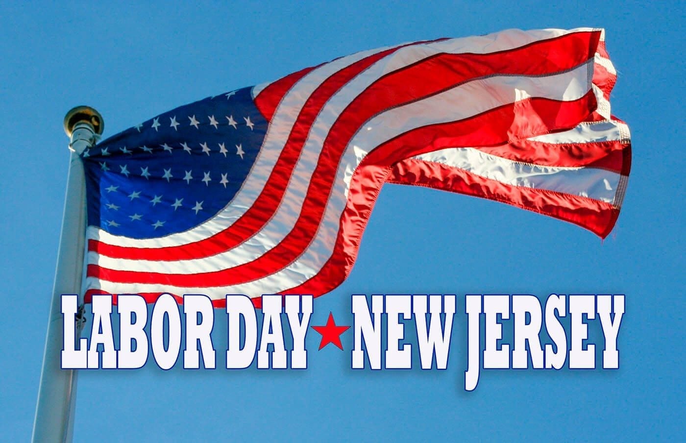 NJ Events-Labor Day-Flag Star Red