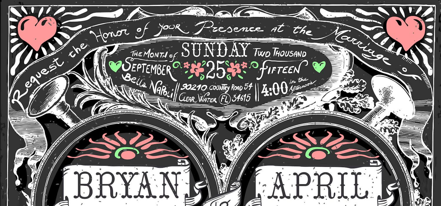 NJ DIY Wedding Chalkboard