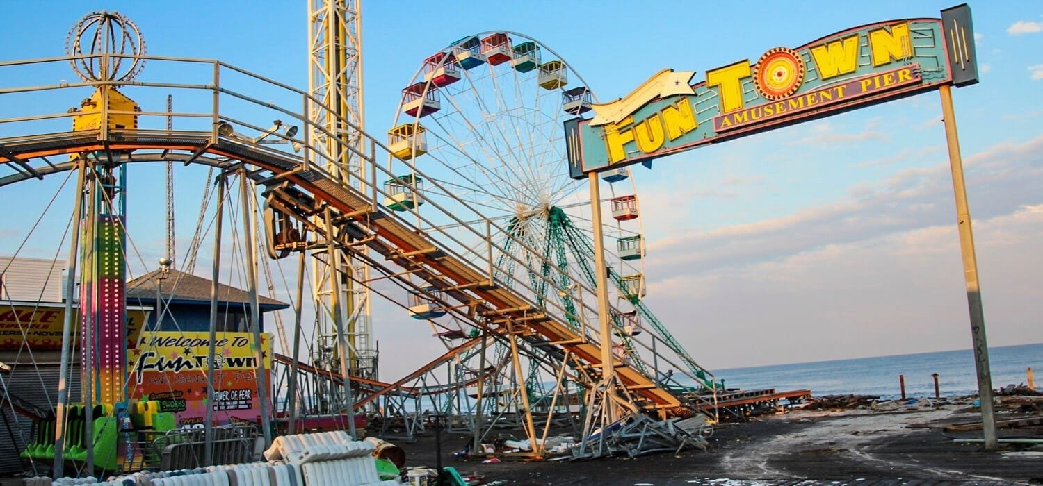 NJ Climate Change: Seaside Heights, Hurricane Sandy - Fun Town Hero-1500