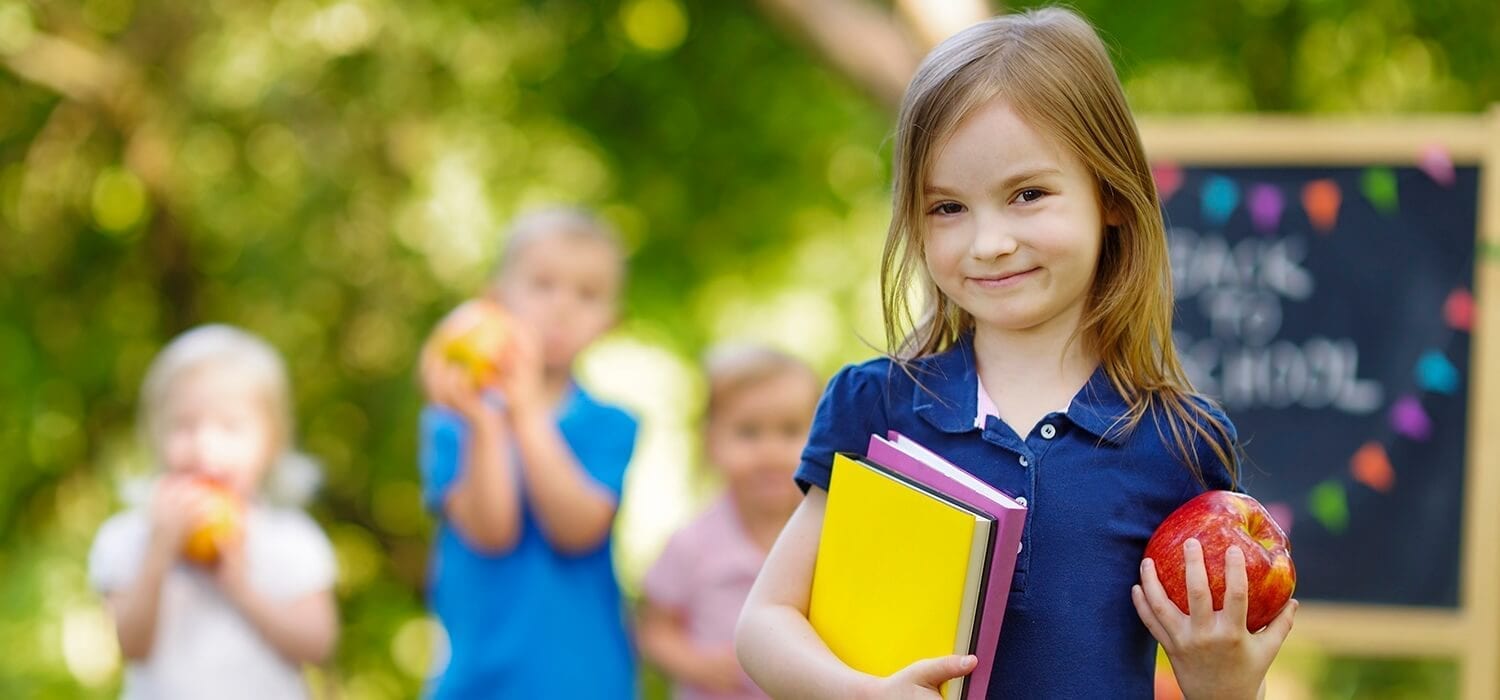 NJ Back to School-Happy Little Schoolgirl