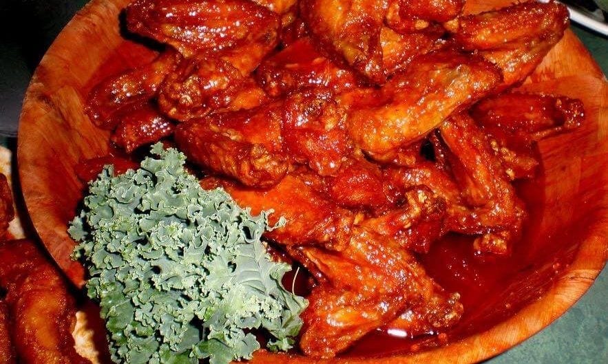 large bowl of wings