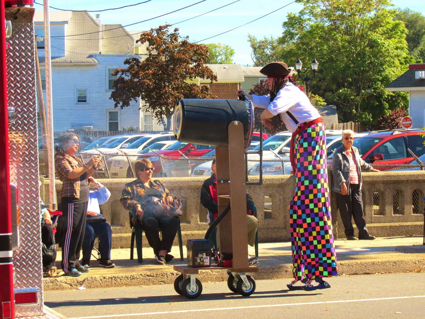 NJ Columbus Day-Nutley-Belleville-Columbus Day Parade Stilt Walker