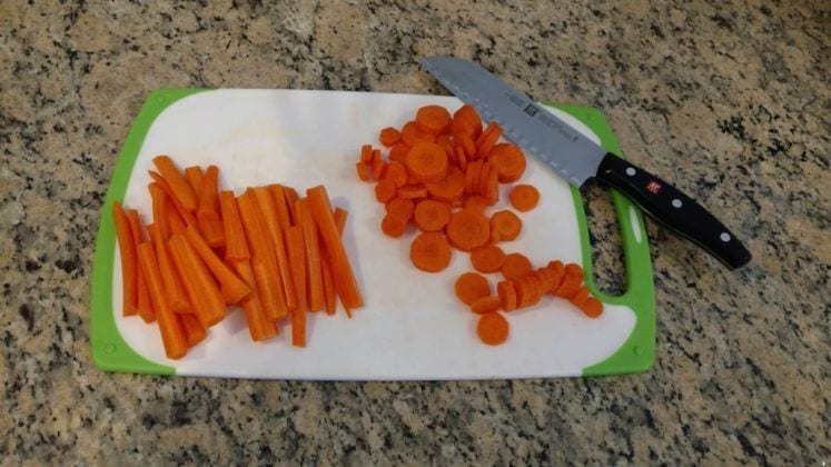 Chopped Carrots as an Example of Healthy Cooking