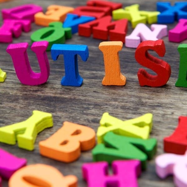 Colourful letters spelling out Autism