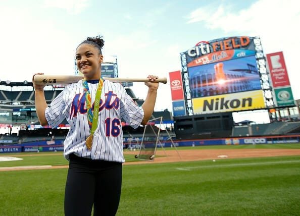 Laurie Hernandez at Citi Field