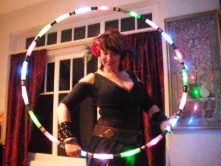 woman hula hooping