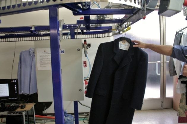 Clothes on Hanging Conveyor Belt