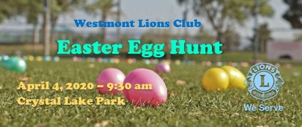 Westmont Lions Club Easter Egg Hunt logo