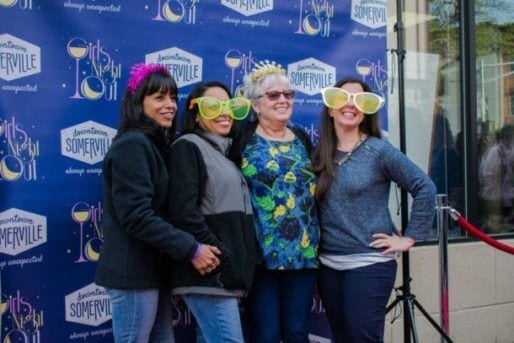 women posing on the red carpet