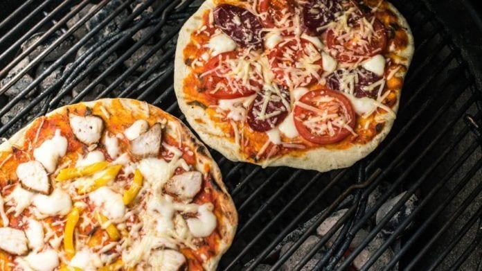 pizza, grill