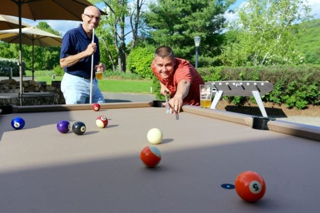 Playing Pool at Bear Den Grille