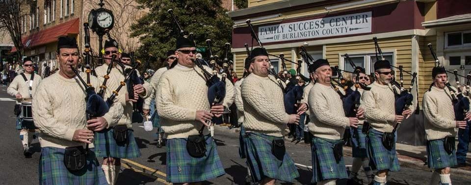 Mount Holly St. Patrick's Day Parade Photo of Bagpipe Players