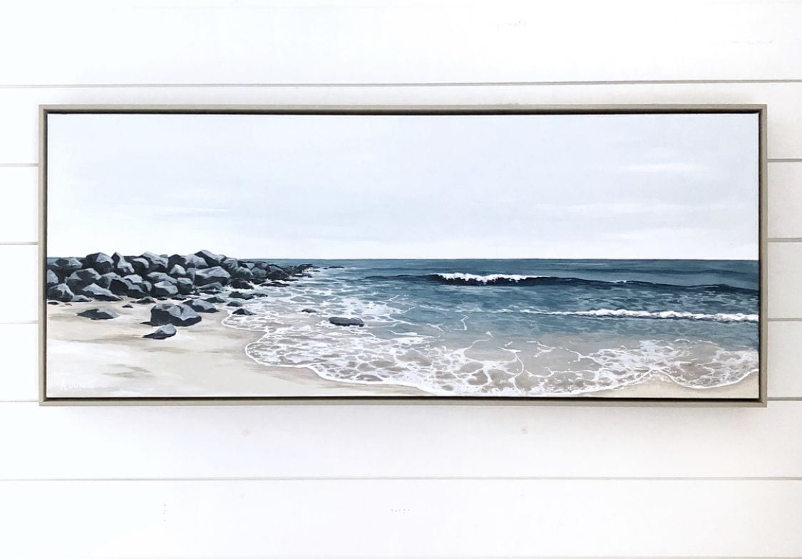 Painting by Alison Junda of Coast line