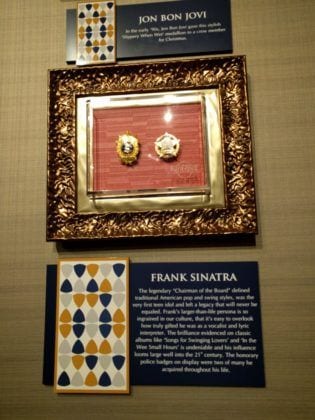Honorary Police Badges given to Frank Sinatra