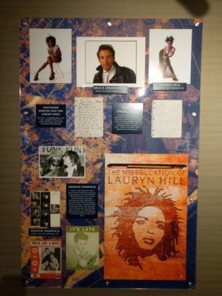 Collection of items featuring Bruce Springsteen, Southside Johnny and the Asbury Jukes, Lauryn Hill, and Dionne Warwick,