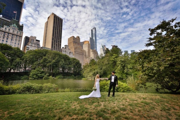 Couple dancing outdoors