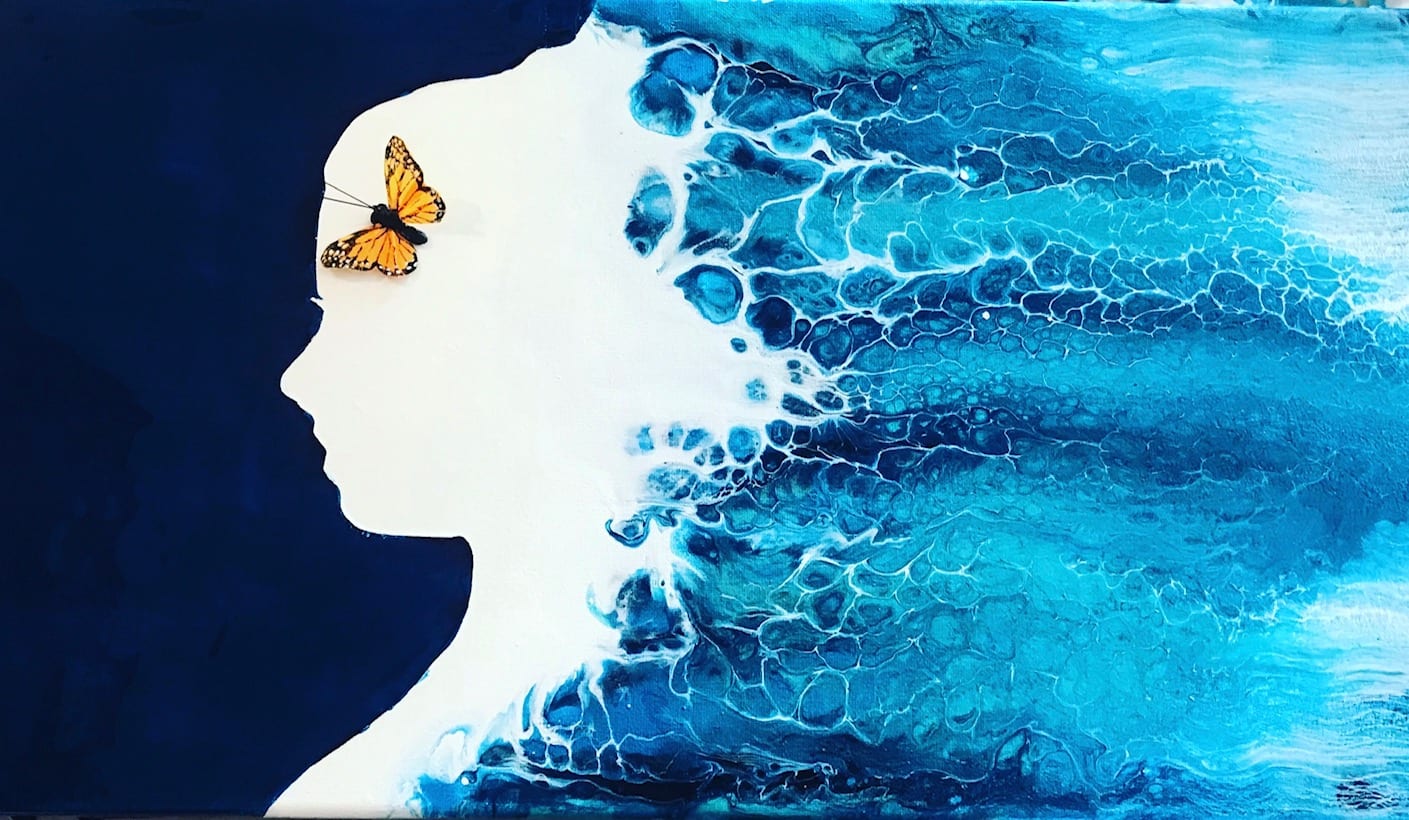 Painting by Jenn Hill of Love UR Mug