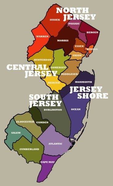 North/Central/South Jersey map : r/newjersey