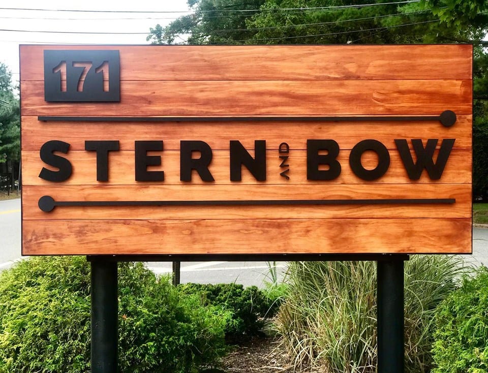 Stern and Bow outdoor sign