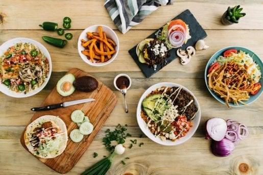 Plant-based menu sample