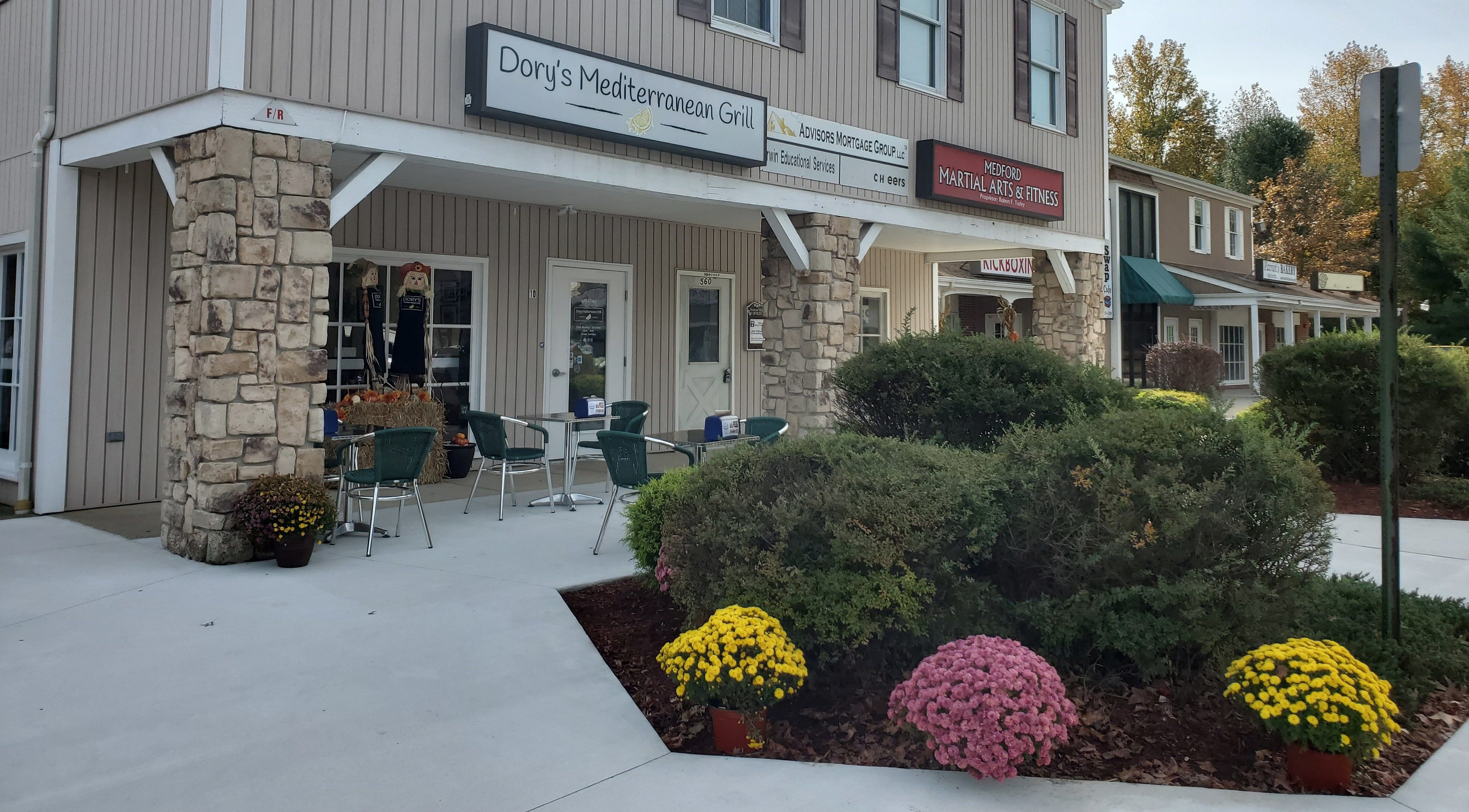 Exterior Entrance to Dory's Mediterranean Grill