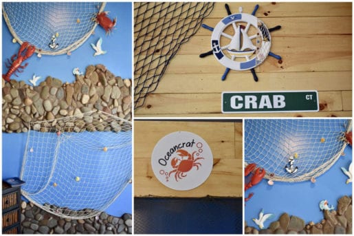Collage of Nautical Decor inside The Boiling Seafood