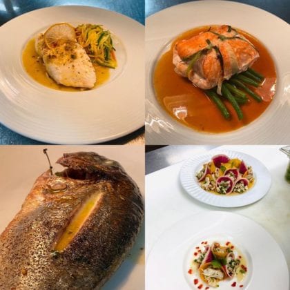 Sample of il Capriccio Fish Dishes