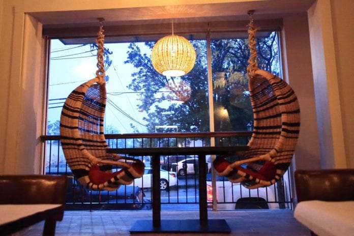 Image of Hanging Chairs in Restaurant