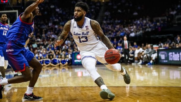 Myles Powell on the court