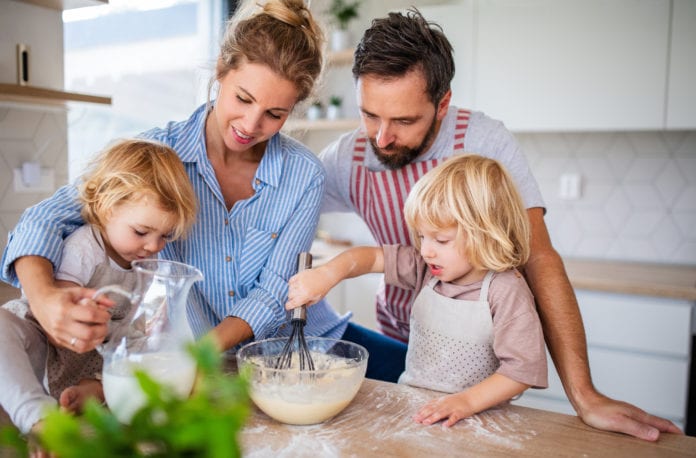 Family Cooking in Kitchen
