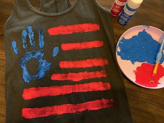American Flag Tshirt Craft