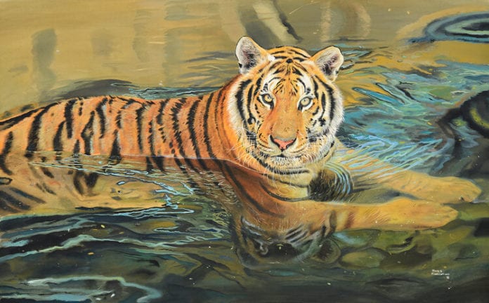 James Fiorentino Watercolor Artist tiger portrait