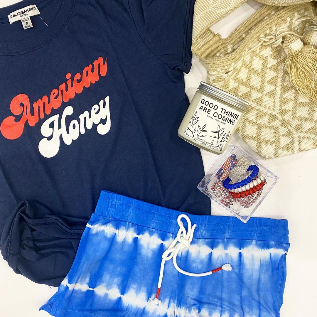 Barefoot Product Sample of shirt, shorts, and more
