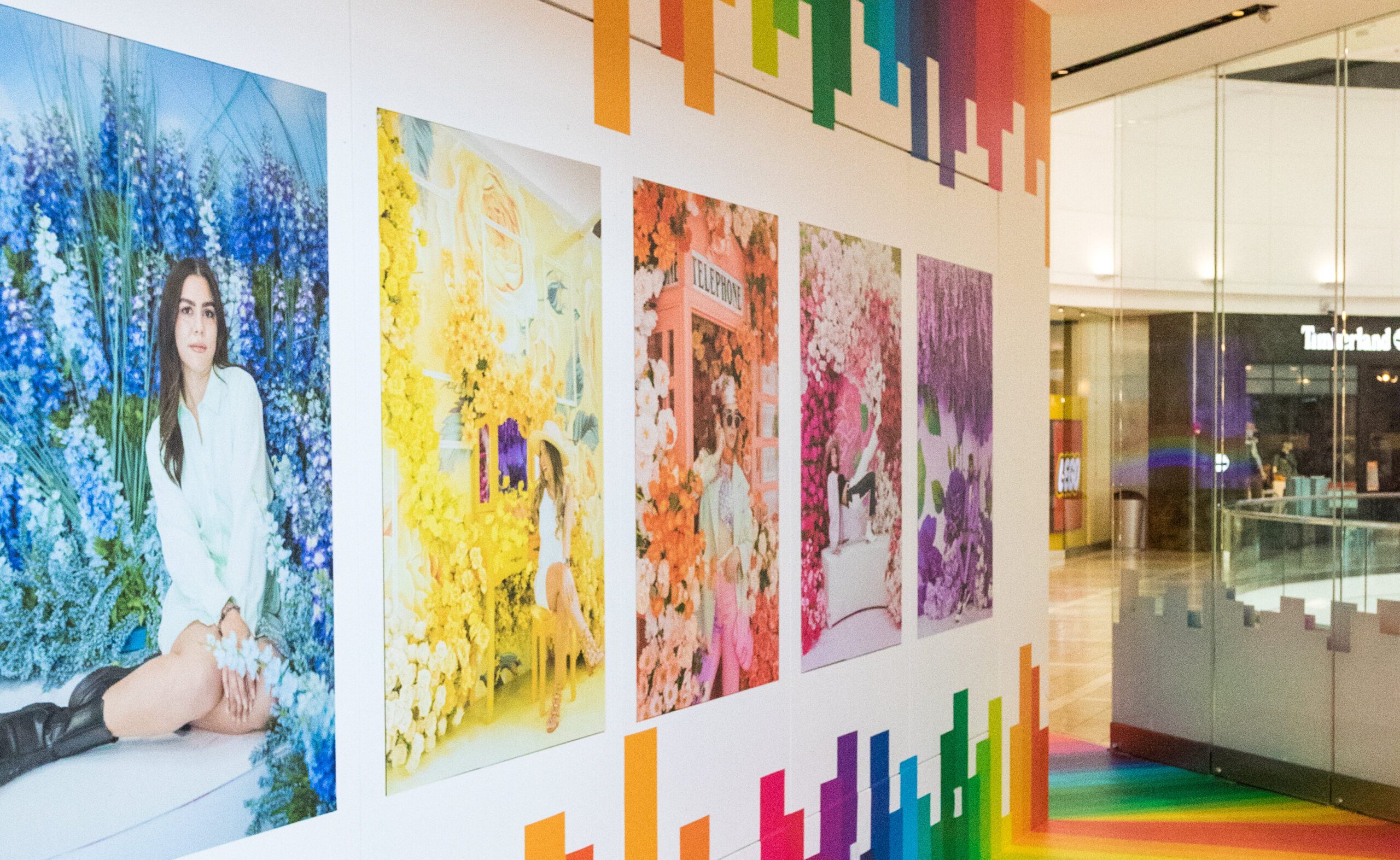 Wall Art depicting selfies at The Floral Escape