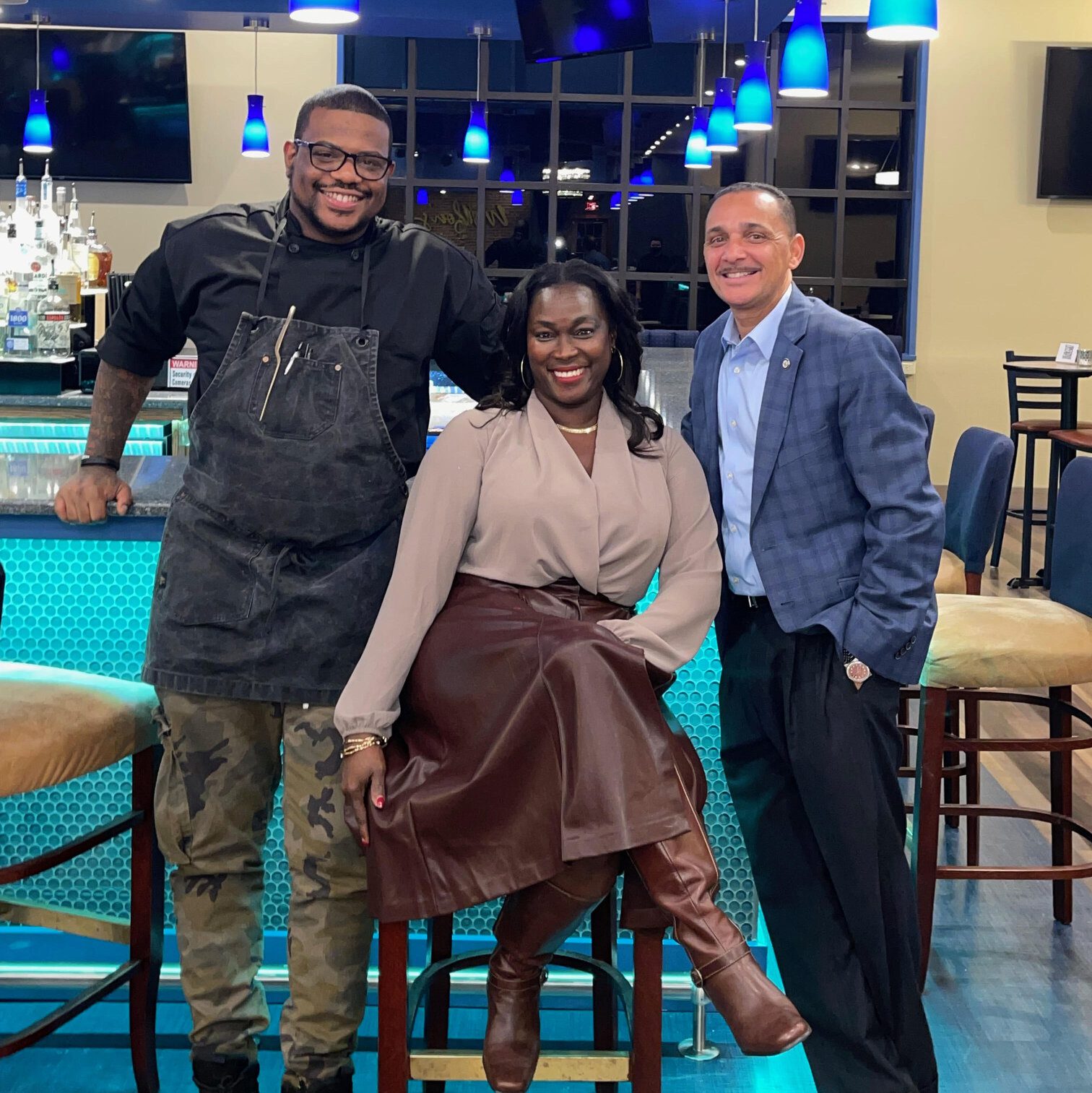 Chef Elijah Milligan, Mame Wilson and Mark Wilson
