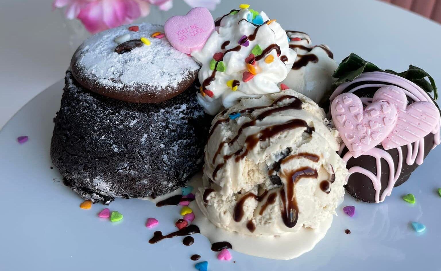 Chocolate Lava Cake with Ice Cream