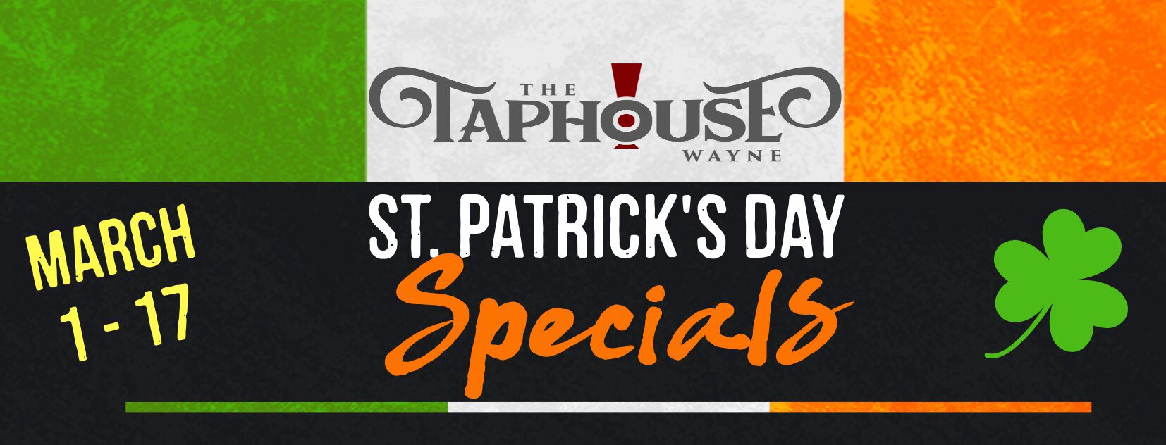 St. Patrick's Day 2022 Specials at The Taphouse - Wayne