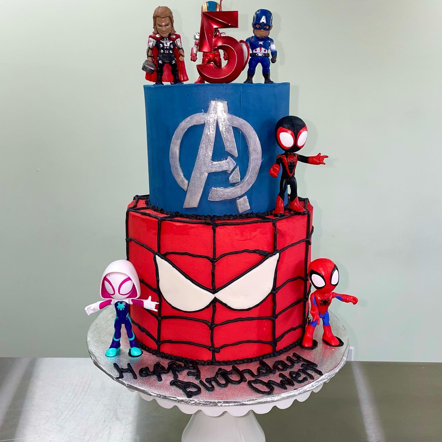 Avengers and Spider-Man cake