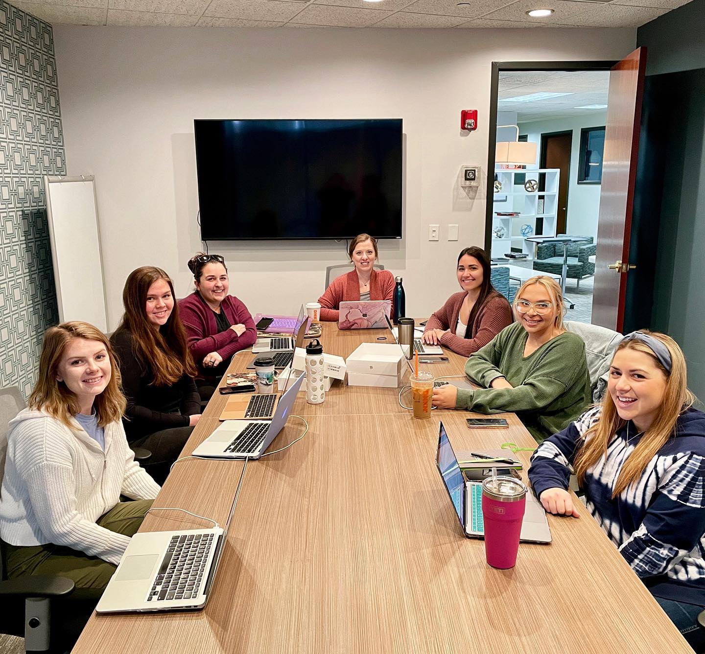 Staff Brainstorming session in office