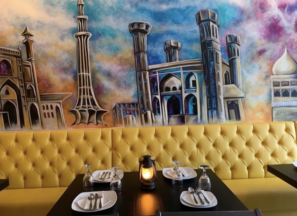 hand painted wall mural