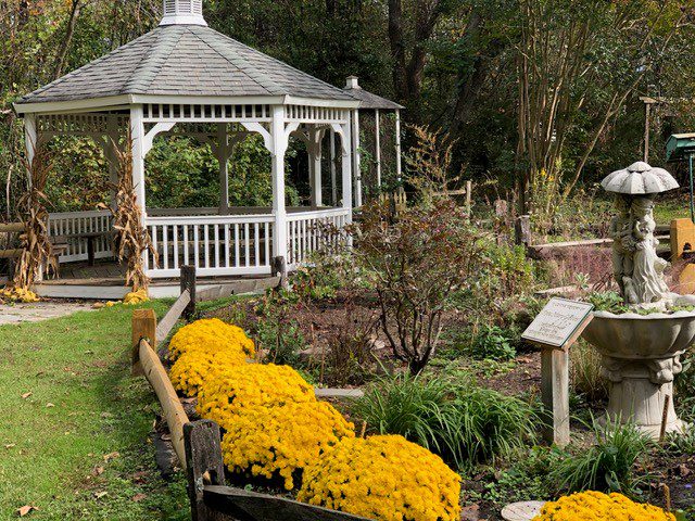 Mt. Laurel Garden Club working in the garden