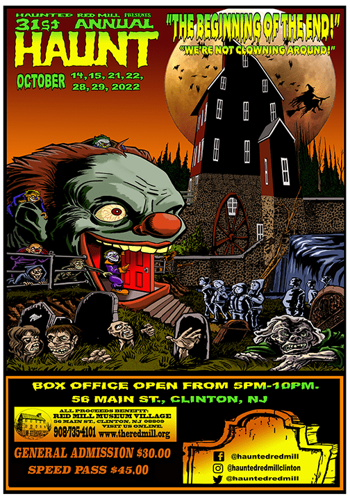 Haunted Red Mill 31st Annual Haunt "Beginning of The End" Poster