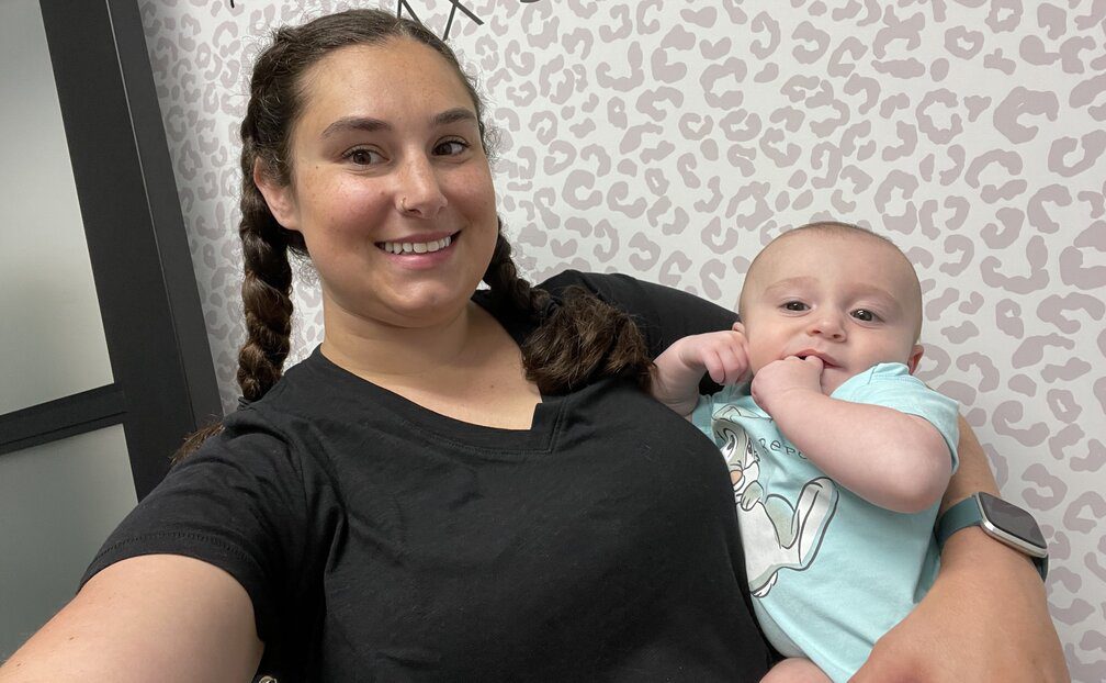 Megan Katz and Baby