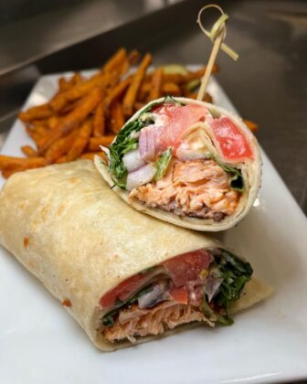 Blackened Salmon BLT Wrap