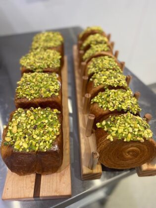 Pistachio Rolls and Cubes