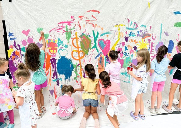 Group of Children Painting