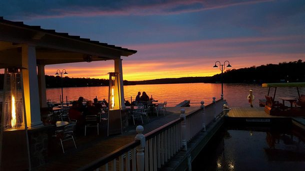 Deck and Dock Dining at The Windlass overlooking Lake Hopatcong