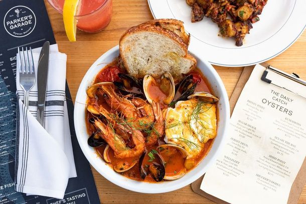 Parker's Garage Seafood Menu