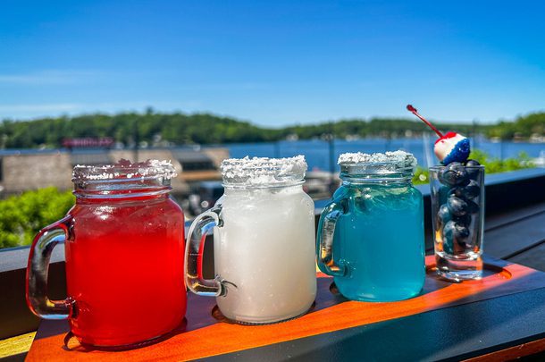 Alice's Big Fish Lounge Red, White, And Blue Cocktails