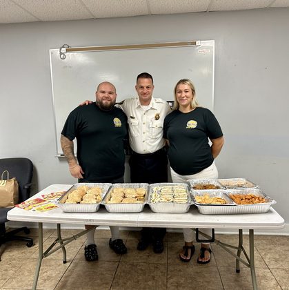 Food donation to police department